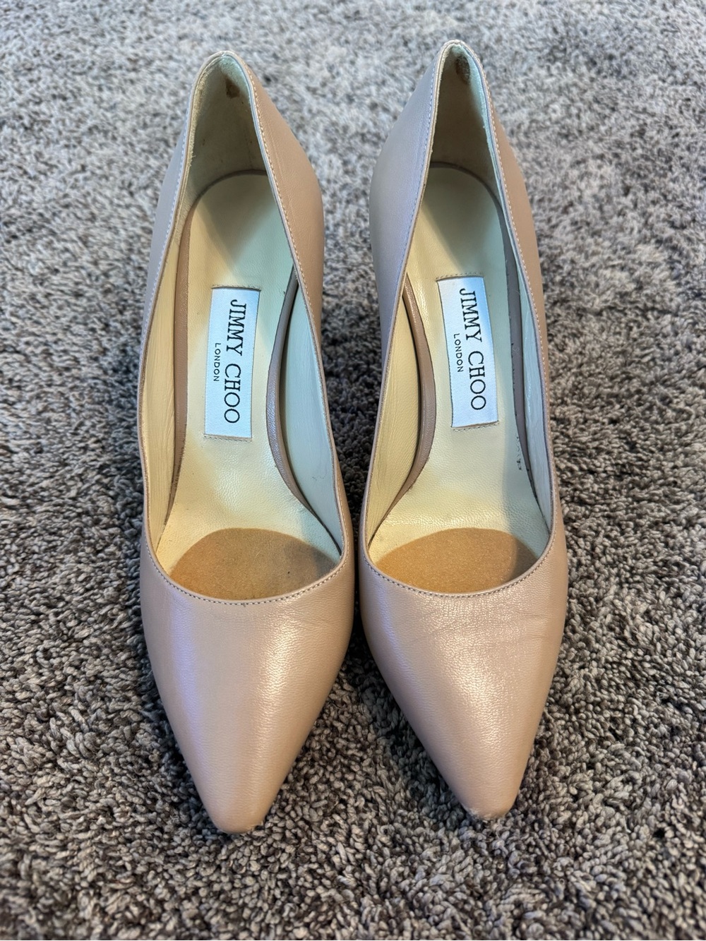 Jimmy Choo Leather Pointed-Toe Pumps Size 36